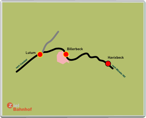 Lutum Billerbeck Havixbeck nach Coesfeld nach Münster Hbf