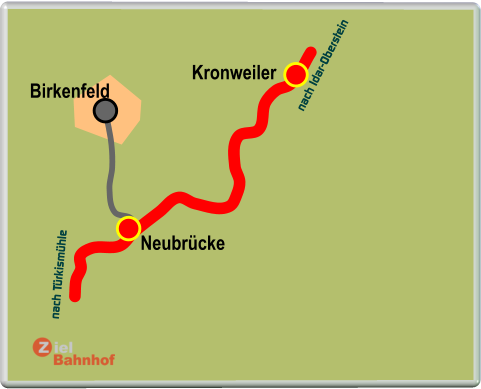 Neubrücke Kronweiler Birkenfeld nach Türkismühle nach Idar-Oberstein